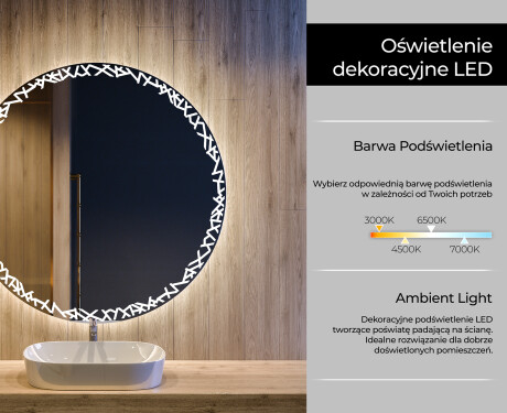 Okrągłe Lustro Łazienkowe Podświetlane LED115 #4