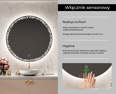 Okrągłe Lustro Łazienkowe Podświetlane LED115 #6