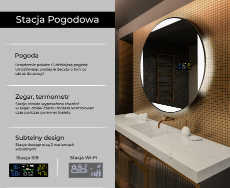 Okrągłe Lustro Łazienkowe Podświetlane LED116 #2