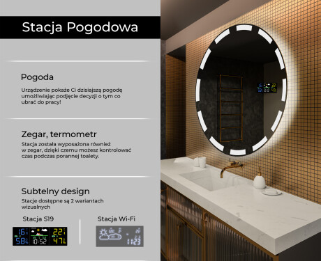 Okrągłe Lustro Łazienkowe Podświetlane LED117 #2