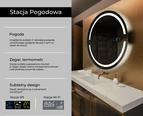 Okrągłe Lustro Łazienkowe Podświetlane LED118 #2
