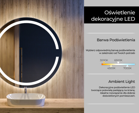 Okrągłe Lustro Łazienkowe Podświetlane LED118 #4