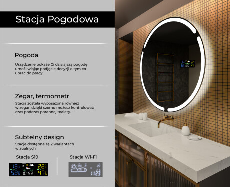 Okrągłe Lustro Łazienkowe Podświetlane LED119 #2