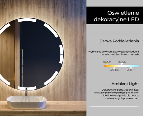 Lustro okrągłe LED z średnicą do 120 cm - L120 #4