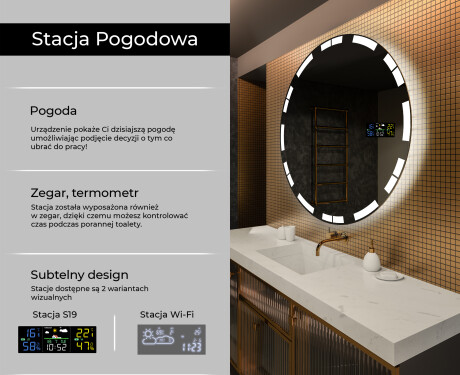 Okrągłe Lustro Łazienkowe Podświetlane LED121 #2