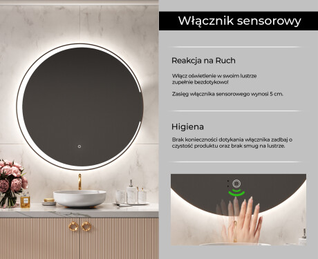 Okrągłe Lustro Łazienkowe Podświetlane LED123 #6