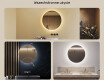 Okrągłe Lustro Łazienkowe Podświetlane 70cm z zimną barwą LED 7000K, ciepłą barwą 3000K lub barwą neutralną 4500K #2