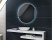 Podświetlane okrągłe lustro łazienkowe LED na ścianę na baterie L82 #2