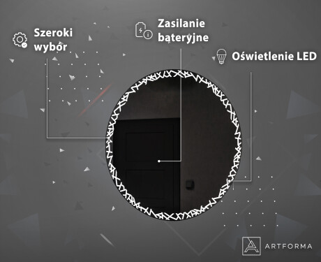 Okrągłe lustro łazienkowe podświetlane LED na baterie L115 #4