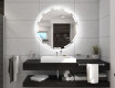Podświetlane okrągłe lustro łazienkowe LED na ścianę na baterie L117 #5