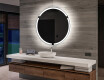 Podświetlane okrągłe lustro łazienkowe LED na ścianę na baterie L119 #1