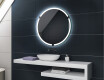 Podświetlane okrągłe lustro łazienkowe LED na ścianę na baterie L119 #2