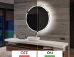 Podświetlane okrągłe lustro łazienkowe LED na ścianę na baterie L119 #3
