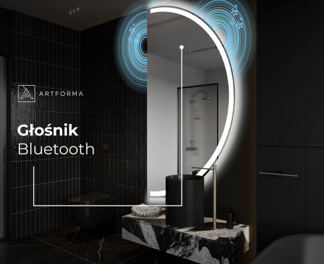 Lustro półokrągłe LED na ścianę półkole A222 #5