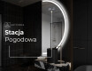 Lustro półokrągłe LED na ścianę półkole A222 #6