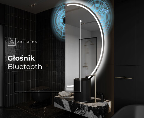 Lustro półokrągłe LED na ścianę półkole A223 #5