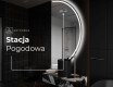 Lustro półokrągłe LED na ścianę półkole A223 #6