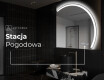 Półokrągłe Lustro LED duże na ścianę Q222 #7