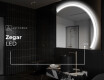 Półokrągłe Lustro LED duże na ścianę Q222 #8