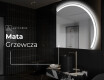 Półokrągłe Lustro LED duże na ścianę Q222 #9