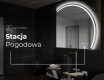 Lustro półokrągłe LED na ścianę półkole Q223 #7