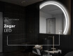 Lustro półokrągłe LED na ścianę półkole Q223 #8