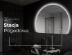 Półokrągłe Lustro LED duże na ścianę W221 #7