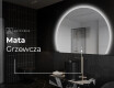 Półokrągłe Lustro LED duże na ścianę W221 #9