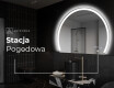 Lustro półokrągłe LED na ścianę W222 #7