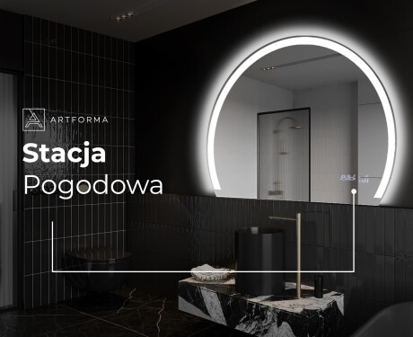 Lustro półokrągłe LED na ścianę W222 #7