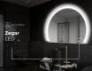 Lustro półokrągłe LED na ścianę W222 #8