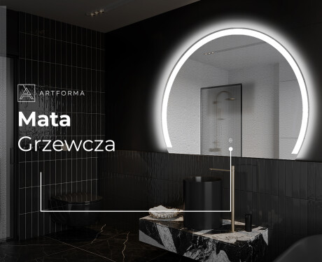 Lustro półokrągłe LED na ścianę W222 #9
