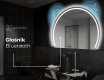Półokrągłe Lustro LED duże na ścianę W223 #6
