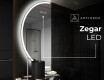 Półokrągłe Lustro LED duże na ścianę D222 #7