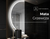 Półokrągłe Lustro LED duże na ścianę D222 #8