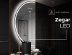 Lustro półokrągłe LED na ścianę półkole D223 #7
