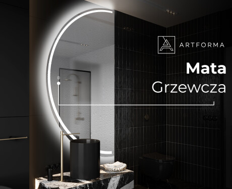 Lustro półokrągłe LED na ścianę półkole D223 #8