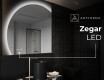 Półokrągłe Lustro LED duże na ścianę X221 #7