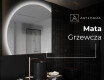 Półokrągłe Lustro LED duże na ścianę X221 #8
