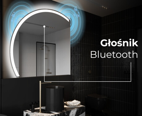 Półokrągłe Lustro LED duże na ścianę X222 #5