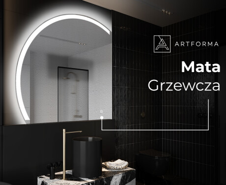 Półokrągłe Lustro LED duże na ścianę X222 #8
