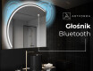 Półokrągłe Lustro LED duże na ścianę X223 #5