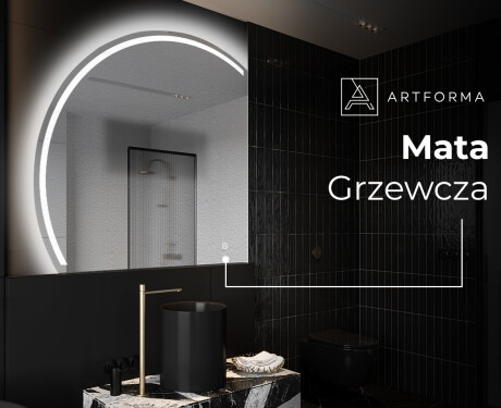 Półokrągłe Lustro LED duże na ścianę X223 #8