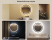 Okrągłe Lustro Łazienkowe Podświetlane 80cm z zimną barwą LED 7000K, ciepłą barwą 3000K lub barwą neutralną 4500K #2