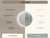 Okrągłe Lustro Łazienkowe Podświetlane 60cm z zimną barwą LED 7000K, ciepłą barwą 3000K lub barwą neutralną 4500K #6