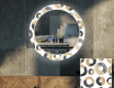 Podświetlane lustro okrągłe LED dekoracyjne do salonu - Donuts