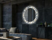 Podświetlane lustro okrągłe LED dekoracyjne do salonu - Donuts #2