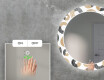 Podświetlane lustro okrągłe LED dekoracyjne do salonu - Donuts #5