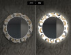 Podświetlane lustro okrągłe LED dekoracyjne do salonu - Donuts #7