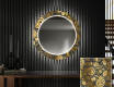 Okrągłe podświetlane lustro dekoracyjne LED do przedpokoju - Ancient Pattern #1
